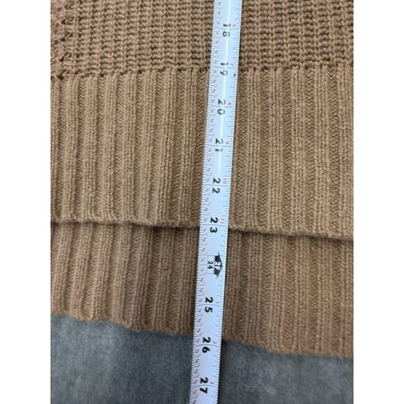 White + Warren Cashmere Wool Turtleneck Sweater Brown Ribbed Hem M/L - Picture 9 of 11